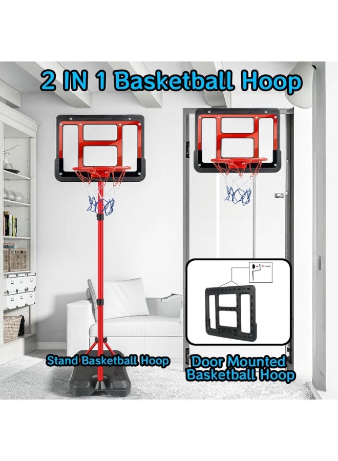YelaJoy Portable Basketball Hoop, Outdoor 3.5FT-6.2FT Height Adjustable Goal System with Fillable Base, for Teens Youth Adults in Backyard/Driveway/Indoor,Basketball Goal Toys Outdoor Indoor Game Gifts for Boys - Image 4